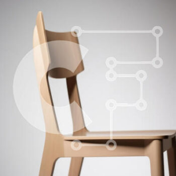 Intra Συλλεκτικό Ξύλινο Παζλ Plywood  4mm - Μινιμαλιστική Ξύλινη Καρέκλα Σε Ξύλινο Κουτί - Διαστάσεις Puzzle: 10x10 cm – 25 κομμάτια - Image 1