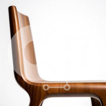 Intra Συλλεκτικό Ξύλινο Παζλ Plywood  4mm - Μοντέρνα ξύλινη καρέκλα σε μινιμαλιστικό σκηνικό Σε Ξύλινο Κουτί - Διαστάσεις Puzzle: 10x10 cm – 25 κομμάτια - Image 1