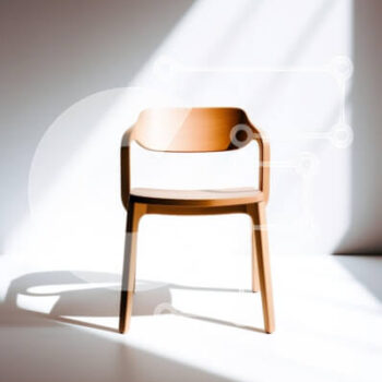 Intra Συλλεκτικό Ξύλινο Παζλ Plywood  4mm - Μινιμαλιστική Ξύλινη Καρέκλα σε φυσικό φως Σε Ξύλινο Κουτί - Διαστάσεις Puzzle: 10x10 cm – 25 κομμάτια - Image 1