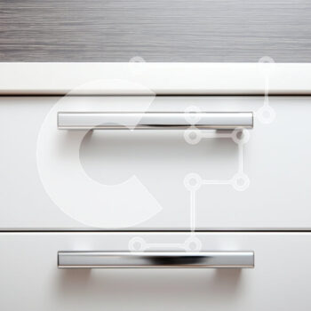 Intra Συλλεκτικό Ξύλινο Παζλ Plywood  4mm - Μοντέρνες λαβές συρταριών σε λευκά συρτάρια Σε Ξύλινο Κουτί - Διαστάσεις Puzzle: 10x10 cm – 25 κομμάτια - Image 1