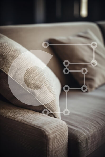 Intra Συλλεκτικό Ξύλινο Παζλ Plywood  4mm - Κομψός μοντέρνος καναπές με μαξιλάρια Σε Ξύλινο Κουτί - Διαστάσεις Puzzle: 10x10 cm – 25 κομμάτια