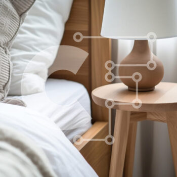 Intra Συλλεκτικό Ξύλινο Παζλ Plywood  4mm - Άνετο υπνοδωμάτιο με κομψό φωτιστικό Σε Ξύλινο Κουτί - Διαστάσεις Puzzle: 10x10 cm – 25 κομμάτια - Image 1