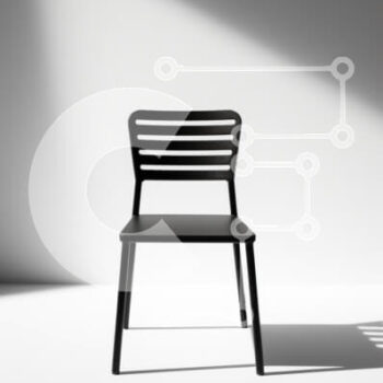 Intra Συλλεκτικό Ξύλινο Παζλ Plywood  4mm - Μοντέρνα μαύρη καρέκλα με δραματικό φωτισμό Σε Ξύλινο Κουτί - Διαστάσεις Puzzle: 10x10 cm – 25 κομμάτια - Image 1