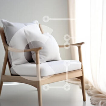 Intra Συλλεκτικό Ξύλινο Παζλ Plywood  4mm - Μοντέρνα μινιμαλιστική καρέκλα σε γαλήνιο περιβάλλον Σε Ξύλινο Κουτί - Διαστάσεις Puzzle: 10x10 cm – 25 κομμάτια - Image 1