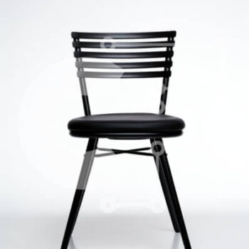 Intra Συλλεκτικό Ξύλινο Παζλ Plywood  4mm - Μοντέρνα μαύρη καρέκλα με ράχη πλάτη Σε Ξύλινο Κουτί - Διαστάσεις Puzzle: 10x10 cm – 25 κομμάτια - Image 1