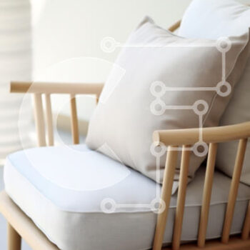 Intra Συλλεκτικό Ξύλινο Παζλ Plywood  4mm - Μινιμαλιστική πολυθρόνα με μαξιλάρια Σε Ξύλινο Κουτί - Διαστάσεις Puzzle: 10x10 cm – 25 κομμάτια - Image 1