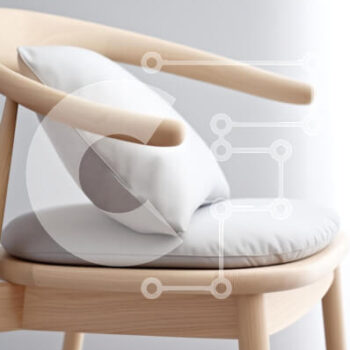 Intra Συλλεκτικό Ξύλινο Παζλ Plywood  4mm - Μοντέρνα Ξύλινη Καρέκλα με Γκρι Μαξιλάρι Σε Ξύλινο Κουτί - Διαστάσεις Puzzle: 10x10 cm – 25 κομμάτια - Image 1