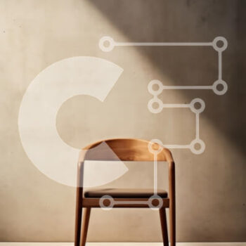 Intra Συλλεκτικό Ξύλινο Παζλ Plywood  4mm - Μινιμαλιστική Ξύλινη Καρέκλα ενάντια στον τοίχο από σκυρόδεμα Σε Ξύλινο Κουτί - Διαστάσεις Puzzle: 10x10 cm – 25 κομμάτια - Image 1