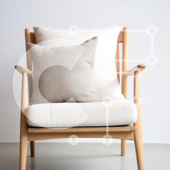 Intra Συλλεκτικό Ξύλινο Παζλ Plywood  4mm - Μινιμαλιστική πολυθρόνα με μαξιλάρια Σε Ξύλινο Κουτί - Διαστάσεις Puzzle: 10x10 cm – 25 κομμάτια - Image 1