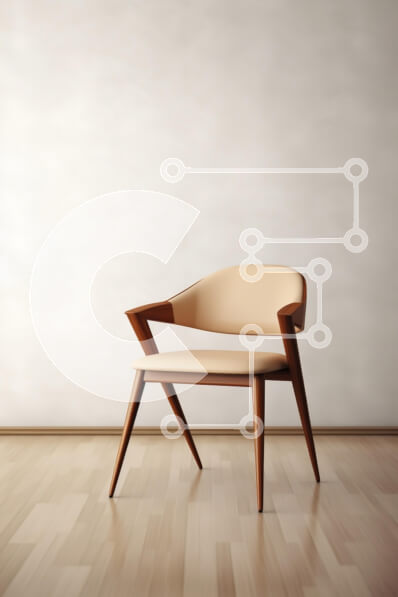 Intra Συλλεκτικό Ξύλινο Παζλ Plywood  4mm - Μοντέρνα καρέκλα σε μινιμαλιστικό εσωτερικό Σε Ξύλινο Κουτί - Διαστάσεις Puzzle: 10x10 cm – 25 κομμάτια