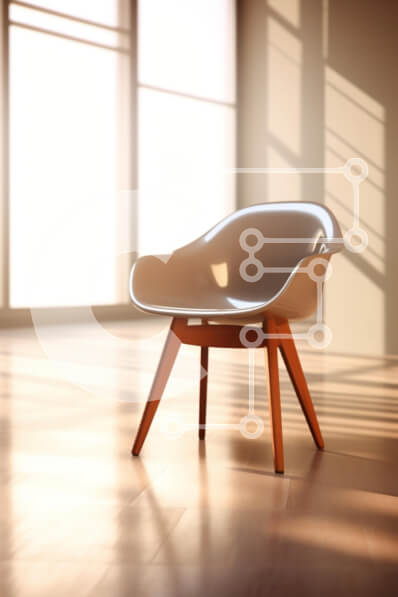 Intra Συλλεκτικό Ξύλινο Παζλ Plywood  4mm - Μοντέρνα καρέκλα σε ένα καλά φωτισμένο δωμάτιο Σε Ξύλινο Κουτί - Διαστάσεις Puzzle: 10x10 cm – 25 κομμάτια