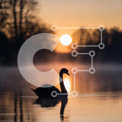 Intra Συλλεκτικό Ξύλινο Παζλ Plywood 4mm - Κύκνος στην Ανατολή Σε Ξύλινο Κουτί - Διαστάσεις: 10x10 cm – 25 κομμάτια - Image 1