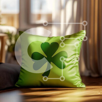 Intra Συλλεκτικό Ξύλινο Παζλ Plywood  4mm - Ζωντανό μαξιλάρι τριφύλλι στο άνετο σαλόνι Σε Ξύλινο Κουτί - Διαστάσεις Puzzle: 10x10 cm – 25 κομμάτια - Image 1