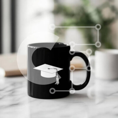 Intra Συλλεκτικό Ξύλινο Παζλ Plywood 4mm - Κούπα αποφοίτησης σε μαρμάρινη επιφάνεια Σε Ξύλινο Κουτί - Διαστάσεις: 10x10 cm – 25 κομμάτια - Image 1