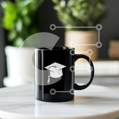 Intra Συλλεκτικό Ξύλινο Παζλ Plywood 4mm - Κούπα αποφοίτησης σε μαρμάρινο τραπέζι Σε Ξύλινο Κουτί - Διαστάσεις Puzzle: 10x10 cm – 25 κομμάτια - Image 1