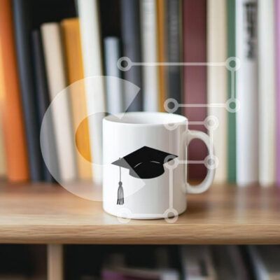 Intra Συλλεκτικό Ξύλινο Παζλ Plywood  4mm - Κούπα αποφοίτησης στο ράφι Σε Ξύλινο Κουτί - Διαστάσεις Puzzle: 10x10 cm – 25 κομμάτια - Image 1