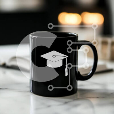 Intra Συλλεκτικό Ξύλινο Παζλ Plywood  4mm - Κούπα αποφοίτησης σε μαρμάρινη επιφάνεια Σε Ξύλινο Κουτί - Διαστάσεις: 10x10 cm – 25 κομμάτια - Image 1