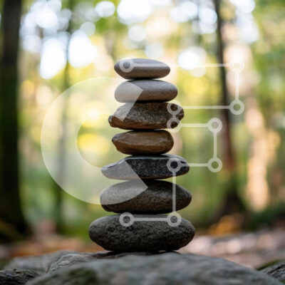 Intra Συλλεκτικό Ξύλινο Παζλ Plywood  4mm - Ισορροπημένες πέτρες στη φύση Σε Ξύλινο Κουτί - Διαστάσεις: 10x10 cm – 25 κομμάτια - Image 1