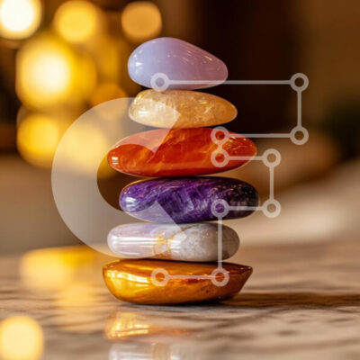 Intra Συλλεκτικό Ξύλινο Παζλ Plywood  4mm - Στοίβα από στιλβωμένους πολύτιμους λίθους Σε Ξύλινο Κουτί - Διαστάσεις: 10x10 cm – 25 κομμάτια - Image 1