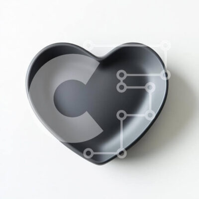 Intra Συλλεκτικό Ξύλινο Παζλ Plywood  4mm - Μαύρο μπολ σε σχήμα καρδιάς Σε Ξύλινο Κουτί - Διαστάσεις: 10x10 cm – 25 κομμάτια - Image 1