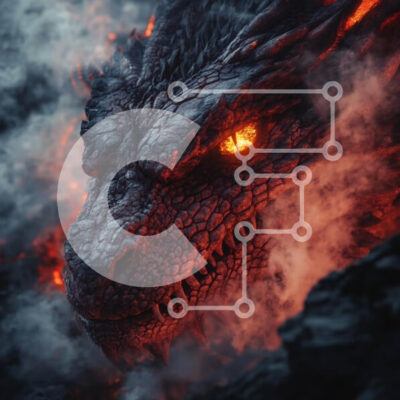 Intra Συλλεκτικό Ξύλινο Παζλ Plywood  4mm - Κοντινό πλάνο του κεφαλιού ενός δράκου Σε Ξύλινο Κουτί - Διαστάσεις Puzzle: 10x10 cm – 25 κομμάτια - Image 1