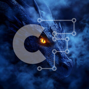 Intra Συλλεκτικό Ξύλινο Παζλ Plywood  4mm - Κοντινό πλάνο ενός μυθικού δράκου στην ομίχλη Σε Ξύλινο Κουτί - Διαστάσεις Puzzle: 10x10 cm – 25 κομμάτια