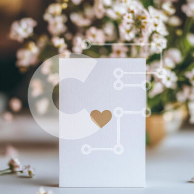 Intra Συλλεκτικό Ξύλινο Παζλ Plywood  4mm - Μινιμαλιστική κάρτα αγάπης με σύμβολο καρδιάς Σε Ξύλινο Κουτί - Διαστάσεις Puzzle: 10x10 cm – 25 κομμάτια - Image 1