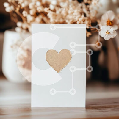 Intra Συλλεκτικό Ξύλινο Παζλ Plywood 4mm - Κομψή ευχετήρια κάρτα με σχέδιο καρδιάς Σε Ξύλινο Κουτί - Διαστάσεις Puzzle: 10x10 cm – 25 κομμάτια - Image 1