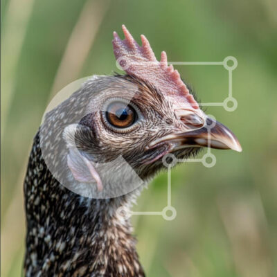 Intra Συλλεκτικό Ξύλινο Παζλ Plywood  4mm - Κοντινό πλάνο ενός πουλιού με διακριτικά χαρακτηριστικά Σε Ξύλινο Κουτί - Διαστάσεις: 10x10 cm – 25 κομμάτια - Image 1