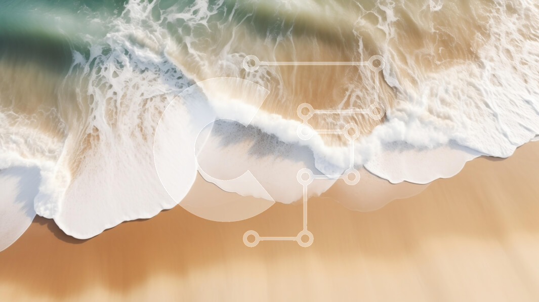 Intra Συλλεκτικό Ξύλινο Παζλ Plywood  4mm - Τα κύματα του ωκεανού συντρίβονται στην αμμώδη παραλία Σε Ξύλινο Κουτί - Διαστάσεις: 10x10 cm – 25 κομμάτια