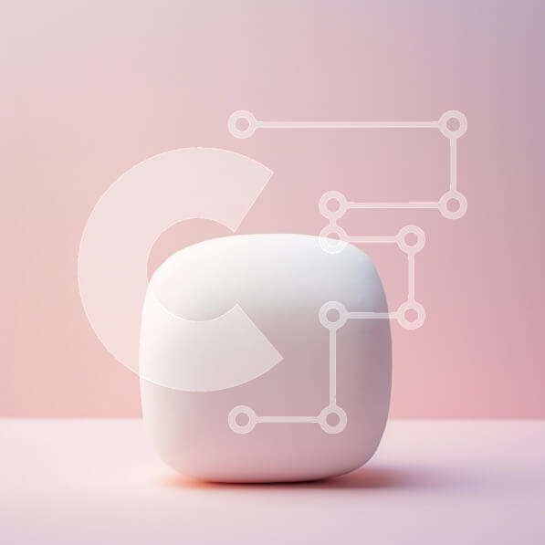 Intra Συλλεκτικό Ξύλινο Παζλ Plywood  4mm - Μινιμαλιστικός λευκός κύβος σε ροζ φόντο Σε Ξύλινο Κουτί - Διαστάσεις Puzzle: 10x10 cm – 25 κομμάτια