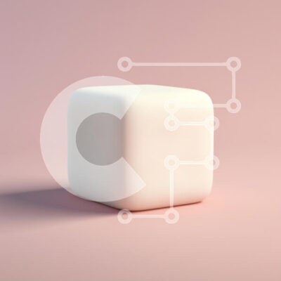 Intra Συλλεκτικό Ξύλινο Παζλ Plywood 4mm - Μινιμαλιστικός λευκός κύβος σε ροζ φόντο Σε Ξύλινο Κουτί - Διαστάσεις Puzzle: 10x10 cm – 25 κομμάτια - Image 1