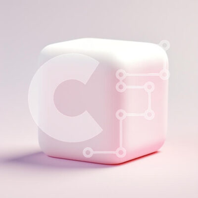 Intra Συλλεκτικό Ξύλινο Παζλ Plywood 4mm - Αφηρημένος ροζ και λευκός κύβος Σε Ξύλινο Κουτί - Διαστάσεις Puzzle: 10x10 cm – 25 κομμάτια - Image 1