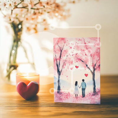 Intra Συλλεκτικό Ξύλινο Παζλ Plywood  4mm - Ρομαντική ευχετήρια κάρτα με το φως των κεριών Σε Ξύλινο Κουτί - Διαστάσεις Puzzle: 10x10 cm – 25 κομμάτια - Image 1