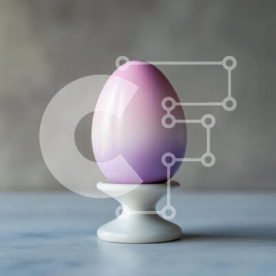 Intra Συλλεκτικό Ξύλινο Παζλ Plywood  4mm - Διακοσμητικό αυγό ντεγκραντέ Σε Ξύλινο Κουτί - Διαστάσεις: 10x10 cm – 25 κομμάτια - Image 1