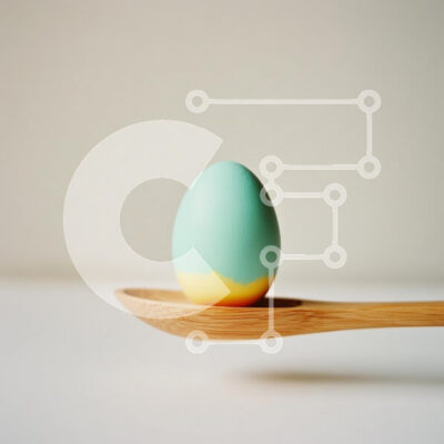 Intra Συλλεκτικό Ξύλινο Παζλ Plywood  4mm - Διακοσμητικό αυγό σε ξύλινο κουτάλι Σε Ξύλινο Κουτί - Διαστάσεις: 10x10 cm – 25 κομμάτια - Image 1