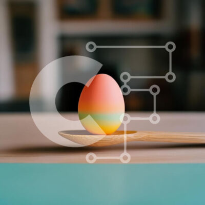 Intra Συλλεκτικό Ξύλινο Παζλ Plywood  4mm - Βαμμένο πασχαλινό αυγό σε ξύλινο κουτάλι Σε Ξύλινο Κουτί - Διαστάσεις: 10x10 cm – 25 κομμάτια - Image 1