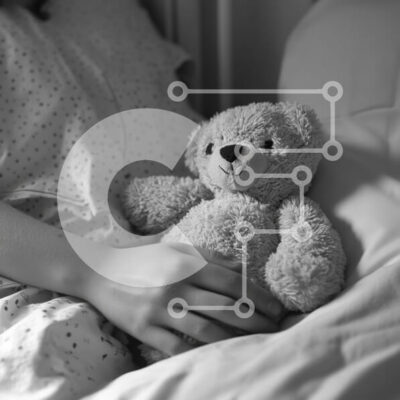 Intra Συλλεκτικό Ξύλινο Παζλ Plywood  4mm - Παιδί με αρκουδάκι στο κρεβάτι Σε Ξύλινο Κουτί - Διαστάσεις Puzzle: 10x10 cm – 25 κομμάτια - Image 1