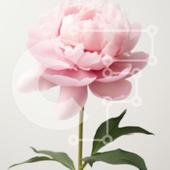 Intra Συλλεκτικό Ξύλινο Παζλ Plywood  4mm - Όμορφο ροζ λουλούδι παιώνιας Σε Ξύλινο Κουτί - Διαστάσεις Puzzle: 10x10 cm – 25 κομμάτια - Image 1