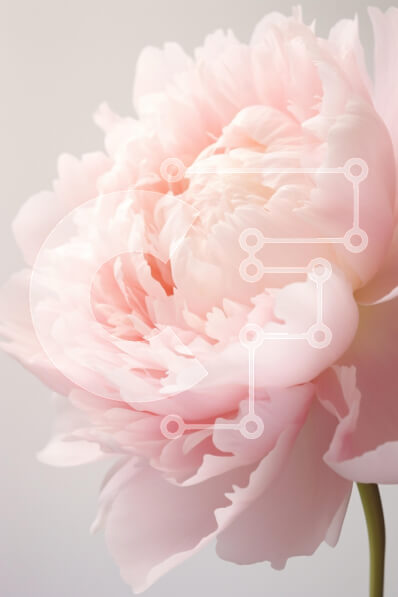 Intra Συλλεκτικό Ξύλινο Παζλ Plywood  4mm - Κοντινό πλάνο ενός ροζ λουλουδιού παιώνιας Σε Ξύλινο Κουτί - Διαστάσεις Puzzle: 10x10 cm – 25 κομμάτια