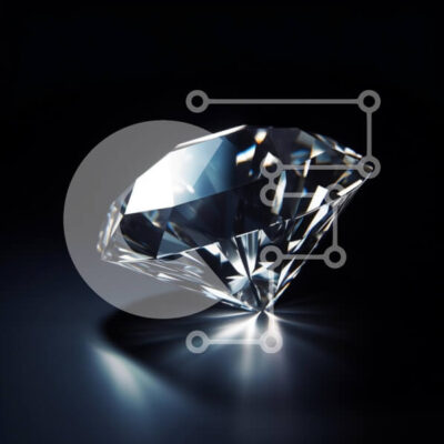 Intra Συλλεκτικό Ξύλινο Παζλ Plywood  4mm - Εξαιρετικά κομμένο διαμάντι σε σκούρο φόντο Σε Ξύλινο Κουτί - Διαστάσεις: 10x10 cm – 25 κομμάτια - Image 1