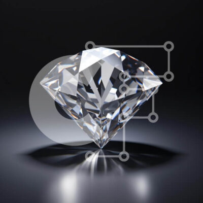 Intra Συλλεκτικό Ξύλινο Παζλ Plywood  4mm - Αφρώδη διαμάντι σε σκούρο φόντο Σε Ξύλινο Κουτί - Διαστάσεις: 10x10 cm – 25 κομμάτια - Image 1