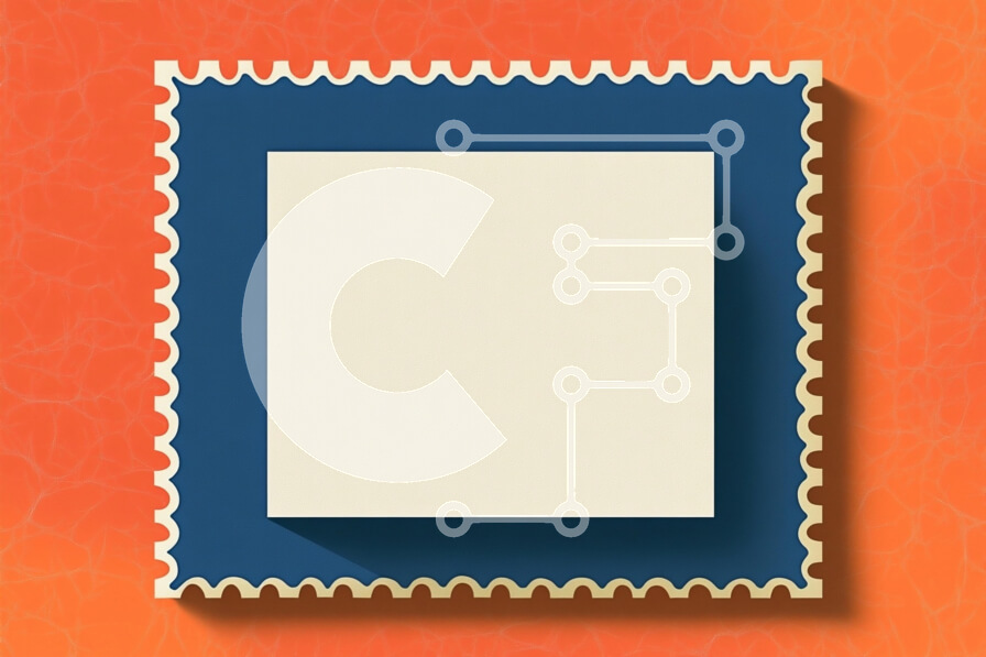 Intra Συλλεκτικό Ξύλινο Παζλ Plywood  4mm - Τυποποιημένο σχέδιο γραμματοσήμων σε πορτοκαλί φόντο Σε Ξύλινο Κουτί - Διαστάσεις Puzzle: 10x10 cm – 25 κομμάτια