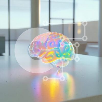 Intra Συλλεκτικό Ξύλινο Παζλ Plywood  4mm - Πολύχρωμο γλυπτό εγκεφάλου σε λευκή επιφάνεια Σε Ξύλινο Κουτί - Διαστάσεις Puzzle: 10x10 cm – 25 κομμάτια - Image 1