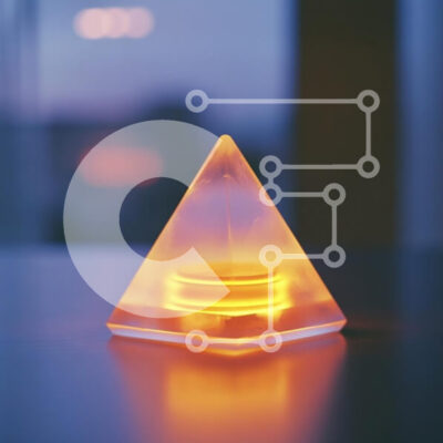 Intra Συλλεκτικό Ξύλινο Παζλ Plywood  4mm - Λαμπερό αντικείμενο πυραμίδας στο σούρουπο Σε Ξύλινο Κουτί - Διαστάσεις: 10x10 cm – 25 κομμάτια - Image 1