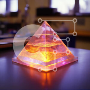 Intra Συλλεκτικό Ξύλινο Παζλ Plywood  4mm - Φωτιζόμενη ημιδιαφανής πυραμίδα στο εργαστήριο Σε Ξύλινο Κουτί - Διαστάσεις: 10x10 cm – 25 κομμάτια