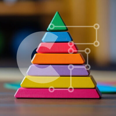 Intra Συλλεκτικό Ξύλινο Παζλ Plywood 4mm - Πολύχρωμο ξύλινο παιχνίδι πυραμίδας Σε Ξύλινο Κουτί - Διαστάσεις: 10x10 cm – 25 κομμάτια - Image 1
