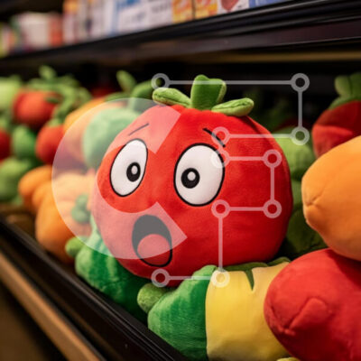 Intra Συλλεκτικό Ξύλινο Παζλ Plywood  4mm - Πολύχρωμα βελούδινα λαχανικά παιχνίδια Σε Ξύλινο Κουτί - Διαστάσεις: 10x10 cm – 25 κομμάτια - Image 1