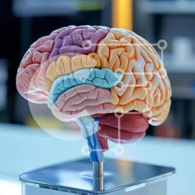 Intra Συλλεκτικό Ξύλινο Παζλ Plywood  4mm - Ανατομικό μοντέλο ανθρώπινου εγκεφάλου Σε Ξύλινο Κουτί - Διαστάσεις Puzzle: 10x10 cm – 25 κομμάτια - Image 1