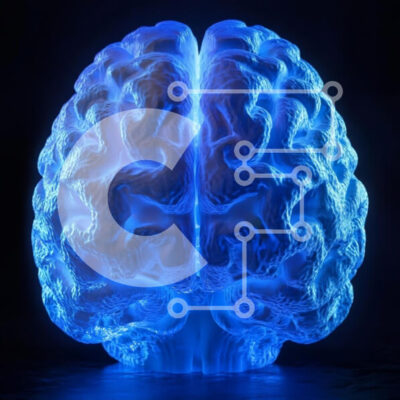 Intra Συλλεκτικό Ξύλινο Παζλ Plywood  4mm - Φωτισμένη αφηρημένη αναπαράσταση ενός ανθρώπινου εγκεφάλου Σε Ξύλινο Κουτί - Διαστάσεις Puzzle: 10x10 cm – 25 κομμάτια - Image 1